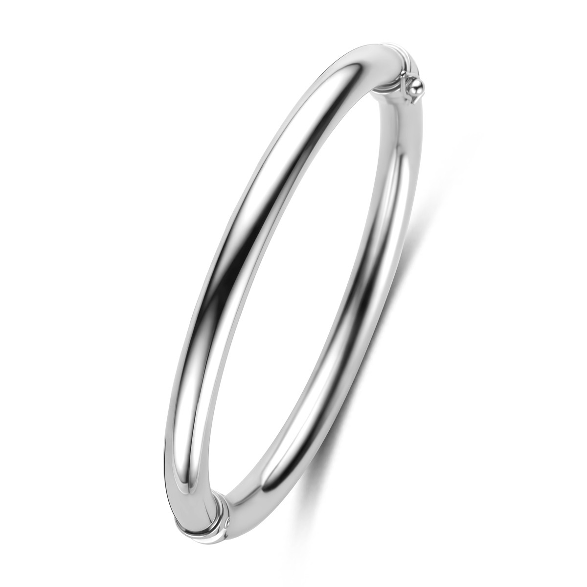 925 zilveren bangle glanzend 6 mm breed - Diameter 60 mm