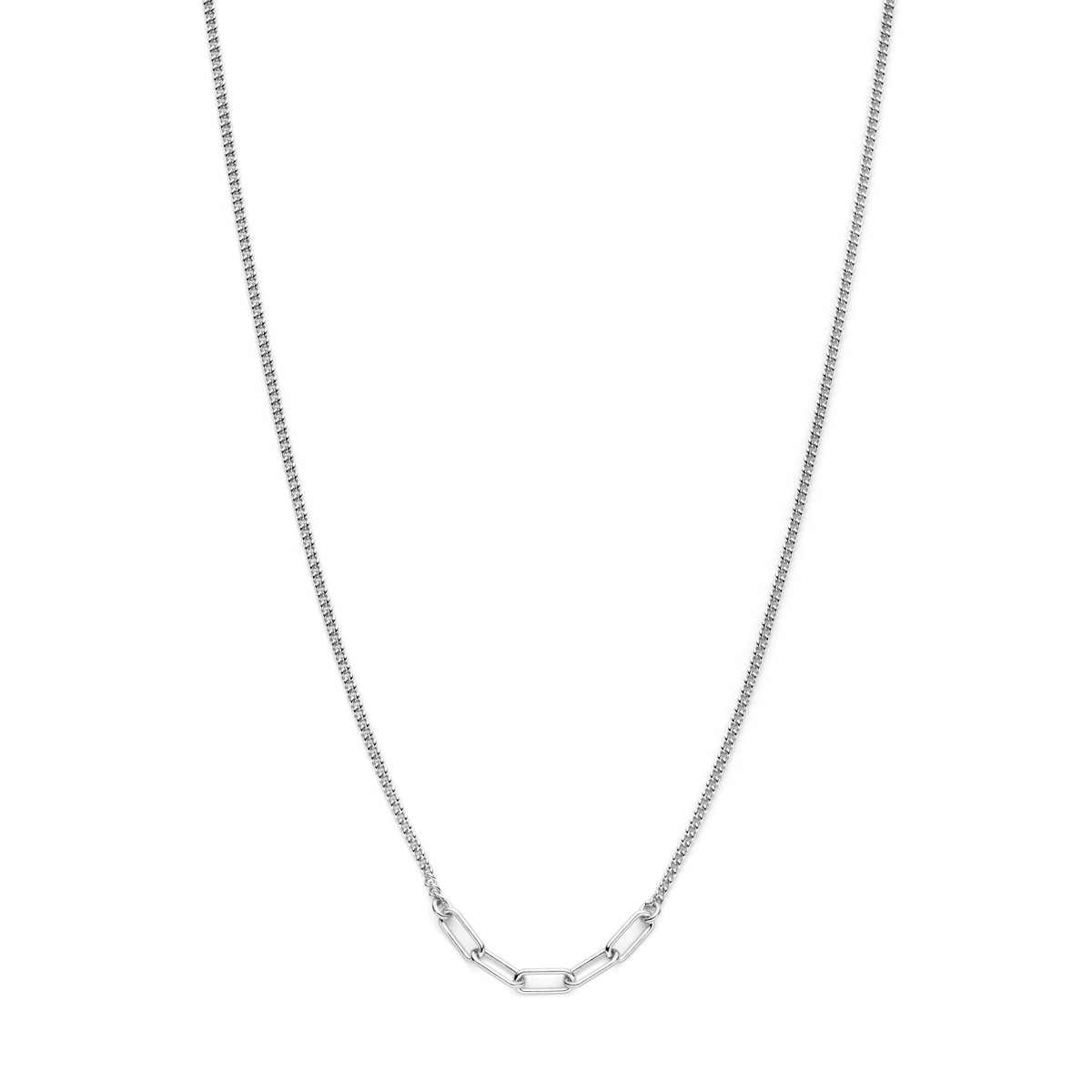 925 zilveren collier met 5 paperclip schakels 1.8 mm breed - Lengte 40-45 cm