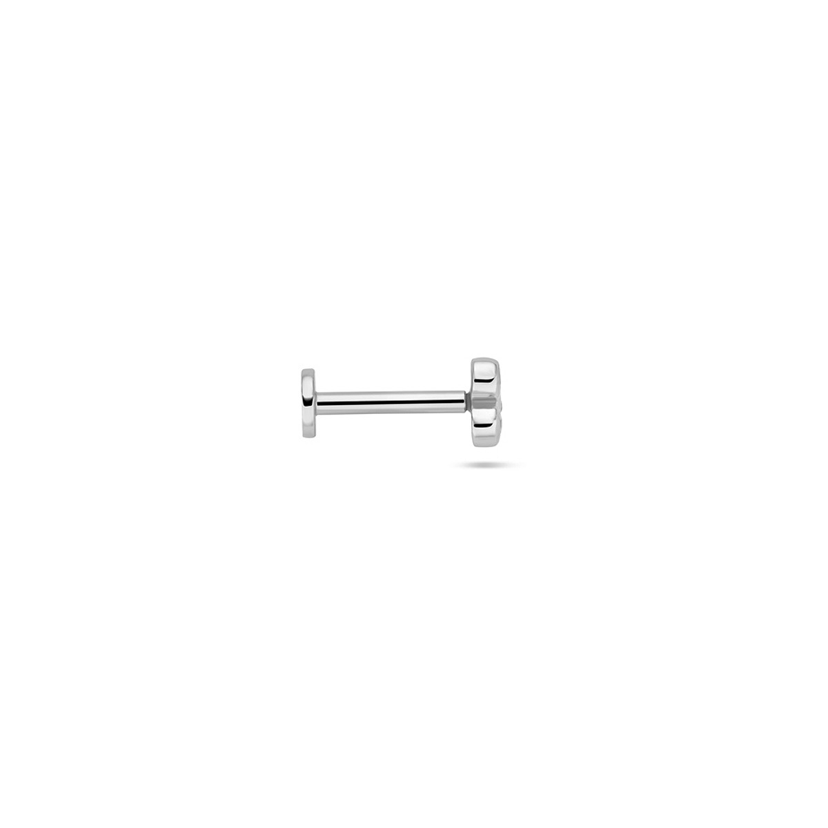 925 zilveren flatback oorpiercing met transparante zirkonia 3.5 mm - Per stuk