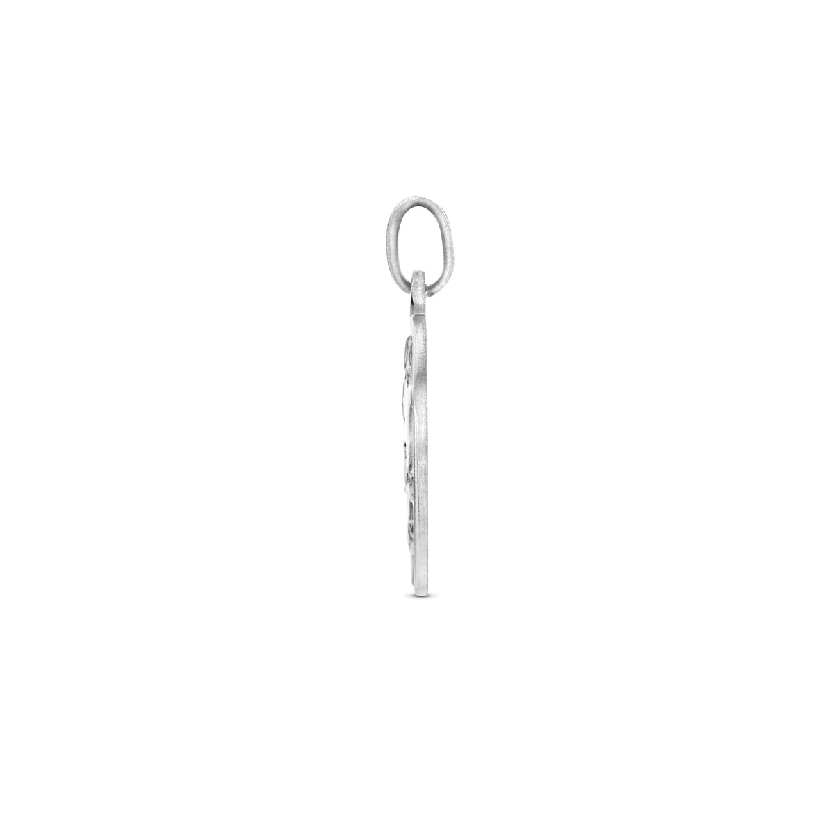 925 zilveren hanger met 2 paarden glanzend en mat - Hoogte 22 mm