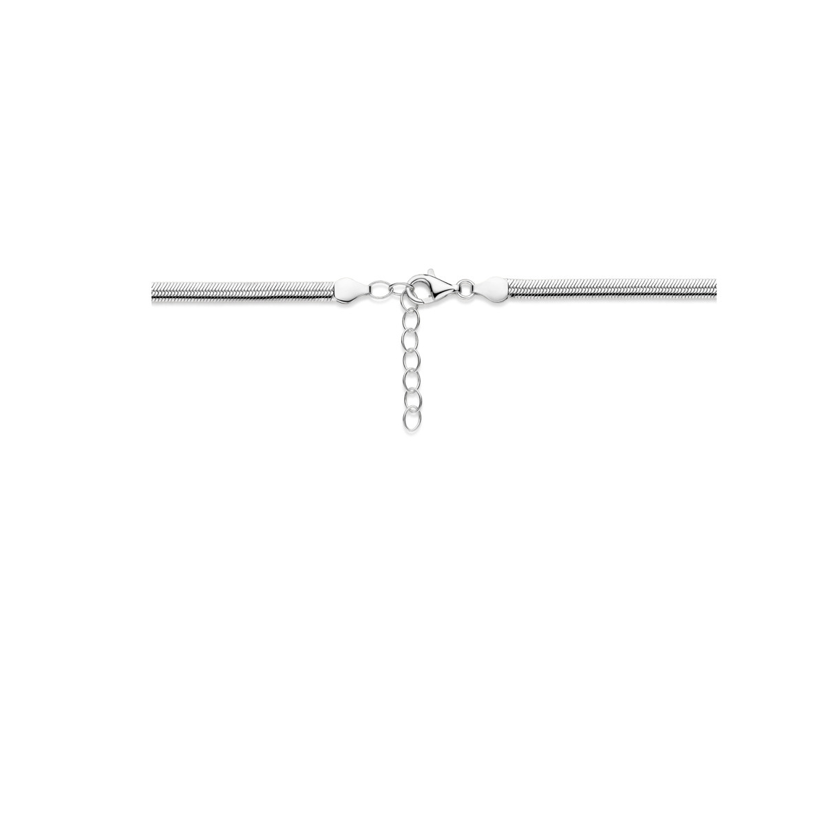 925 zilveren ketting met gourmet schakels gerhodineerd 4.6 mm breed - Lengte 40-44 cm
