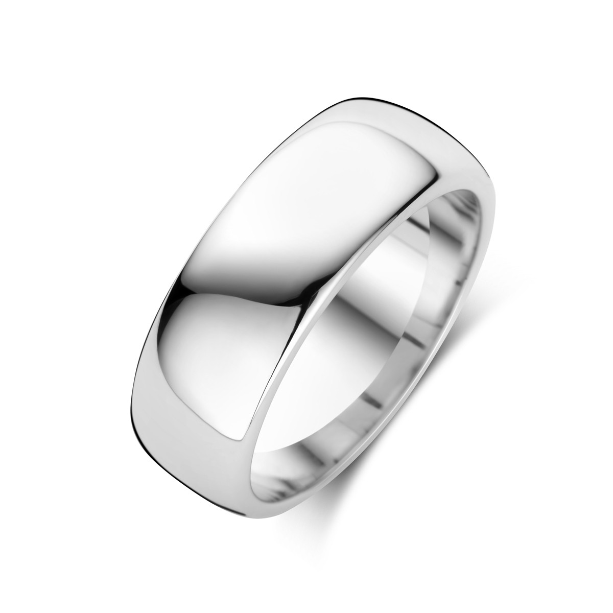 925 zilveren ring gerhodineerd glanzend 7 mm breed