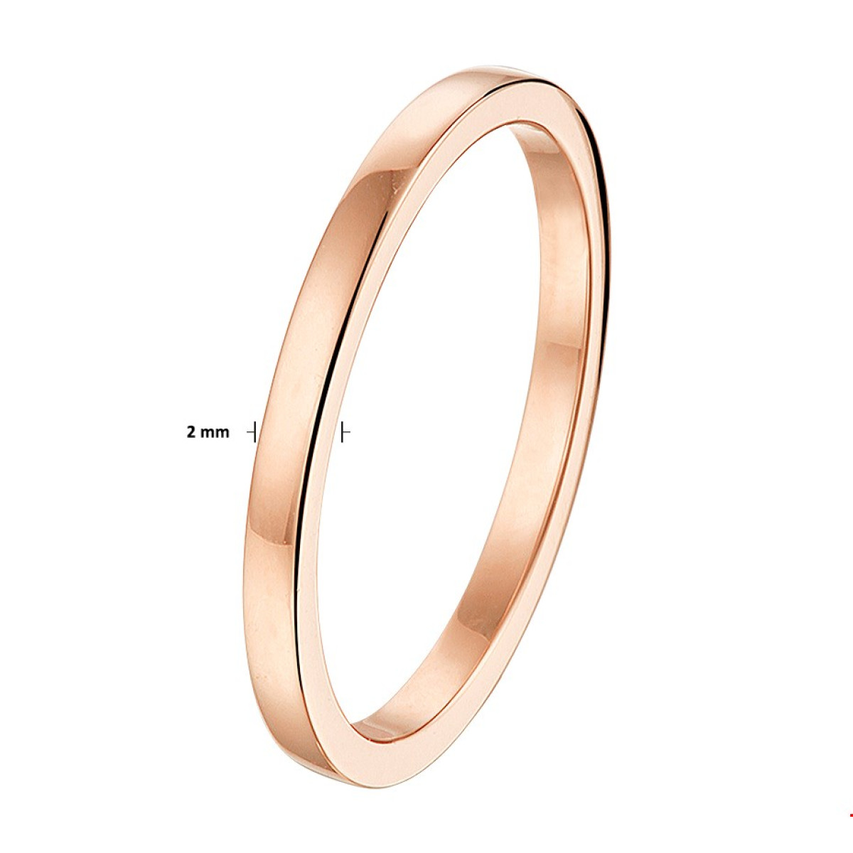 Aanschuifring goud breedte 2 mm