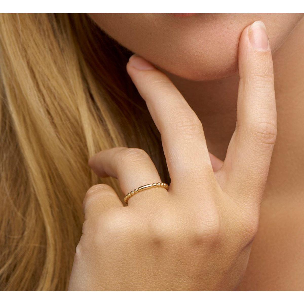 Aanschuifring goud met breedte 2 mm
