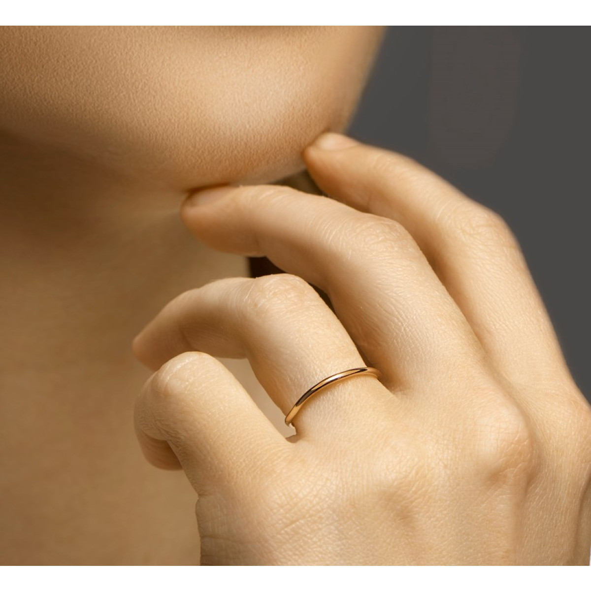 Aanschuifring roségoud breedte 1.5 mm