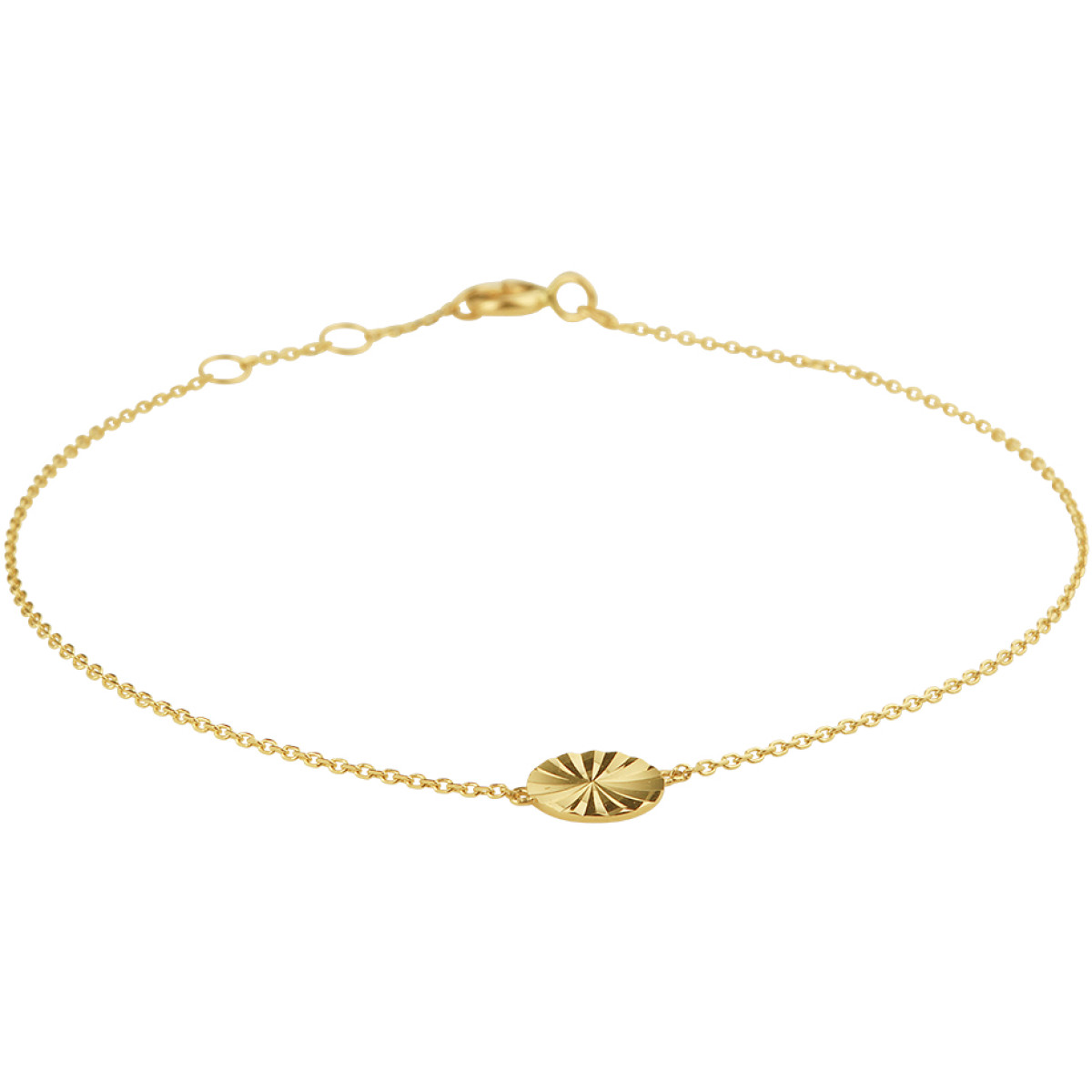Armband goud gediamanteerd rondje