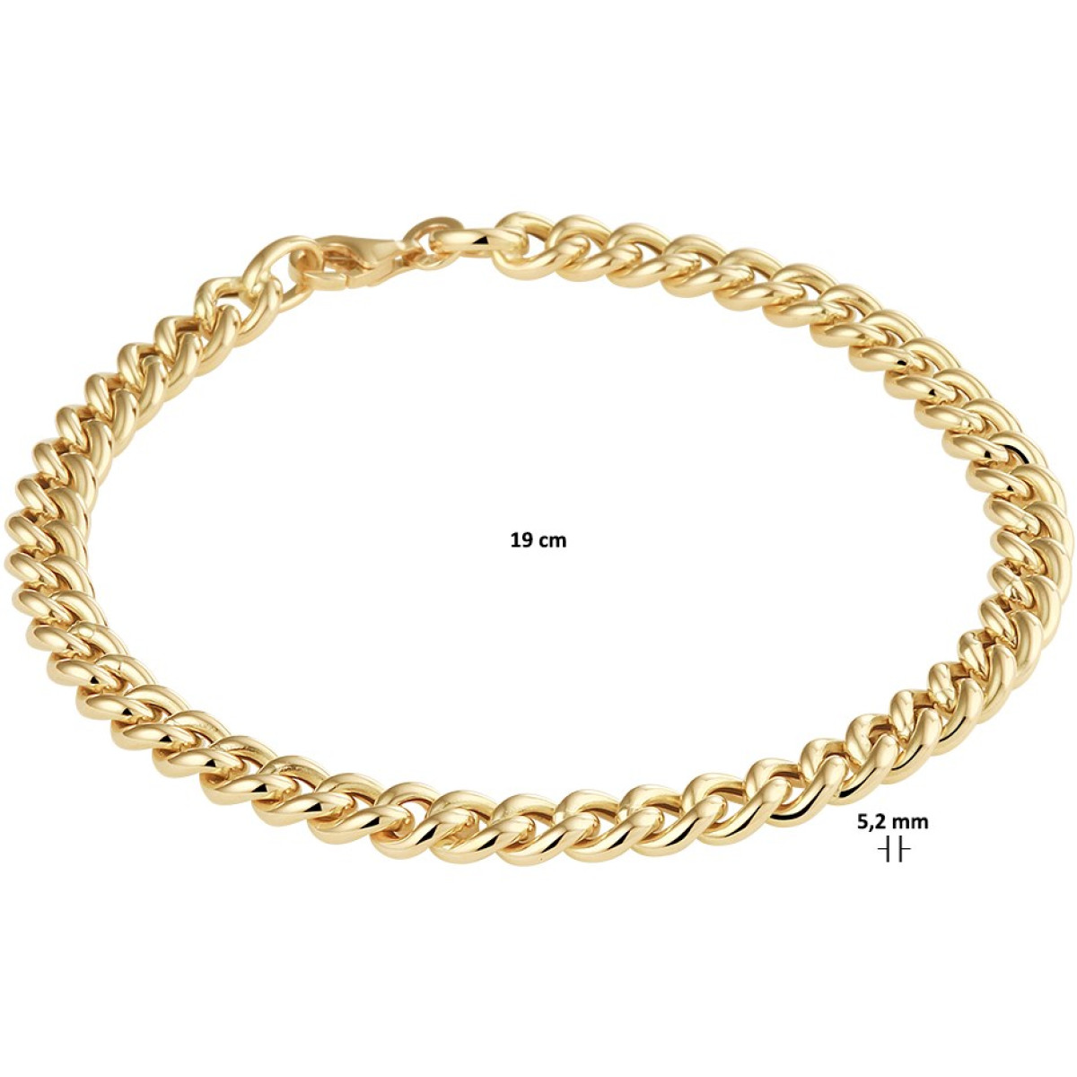 Armband goud gourmetschakel 5 mm