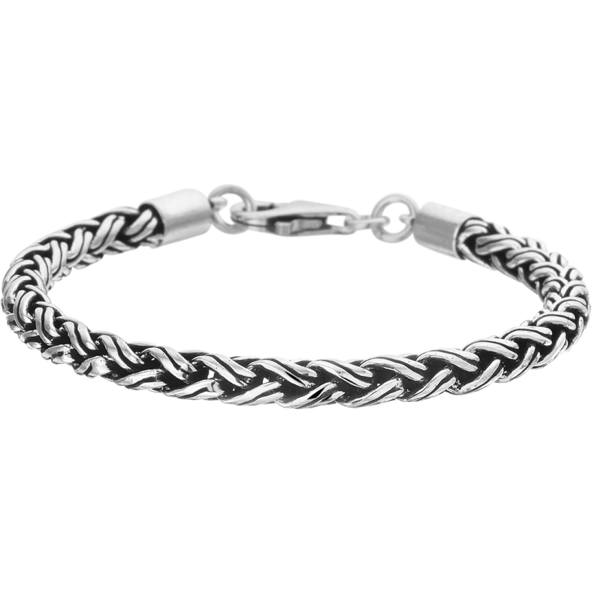 Armband heren zilver palmier 5 mm