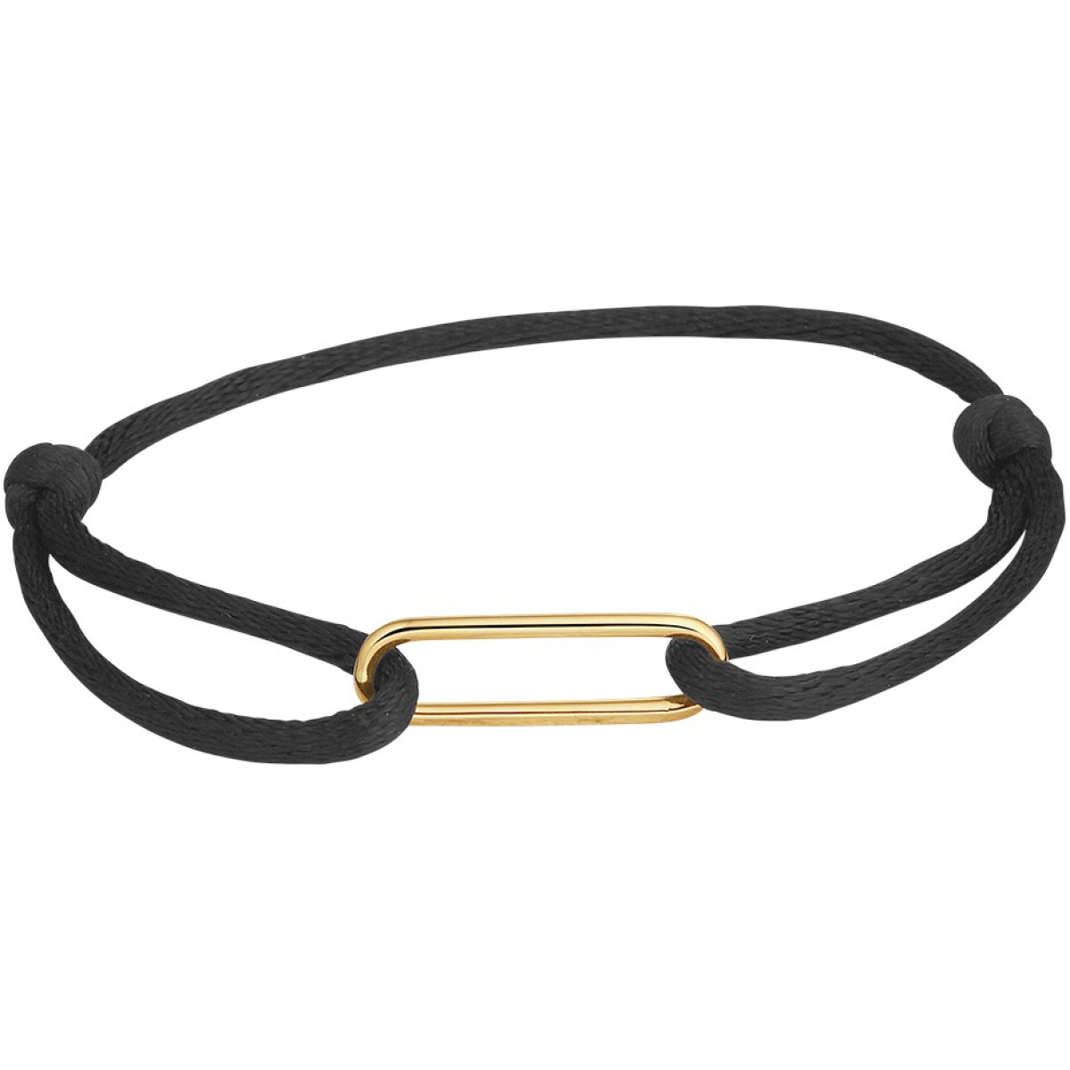 Armband satijn met 14-karaat goud