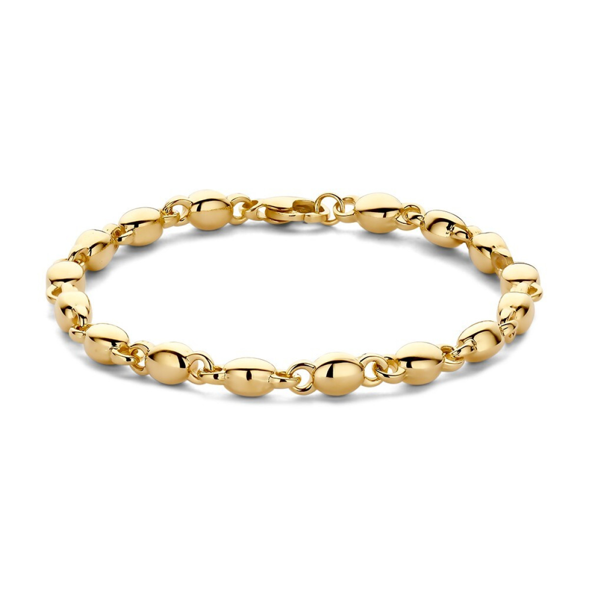 Armband van 14-karaat goud met 5.2 mm brede ovale schakels - Lengte 19 cm