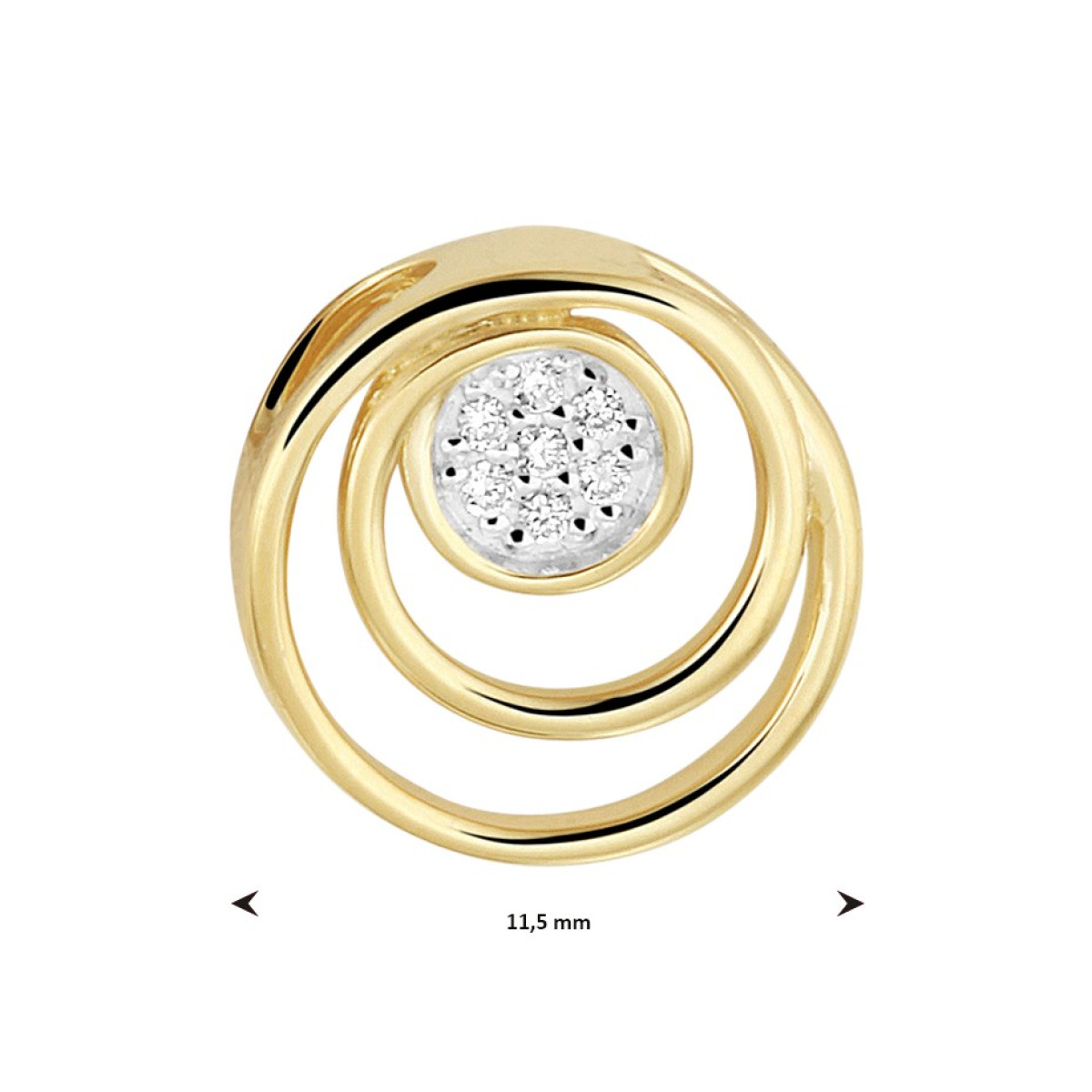 Chique edelsteen hanger met diamant