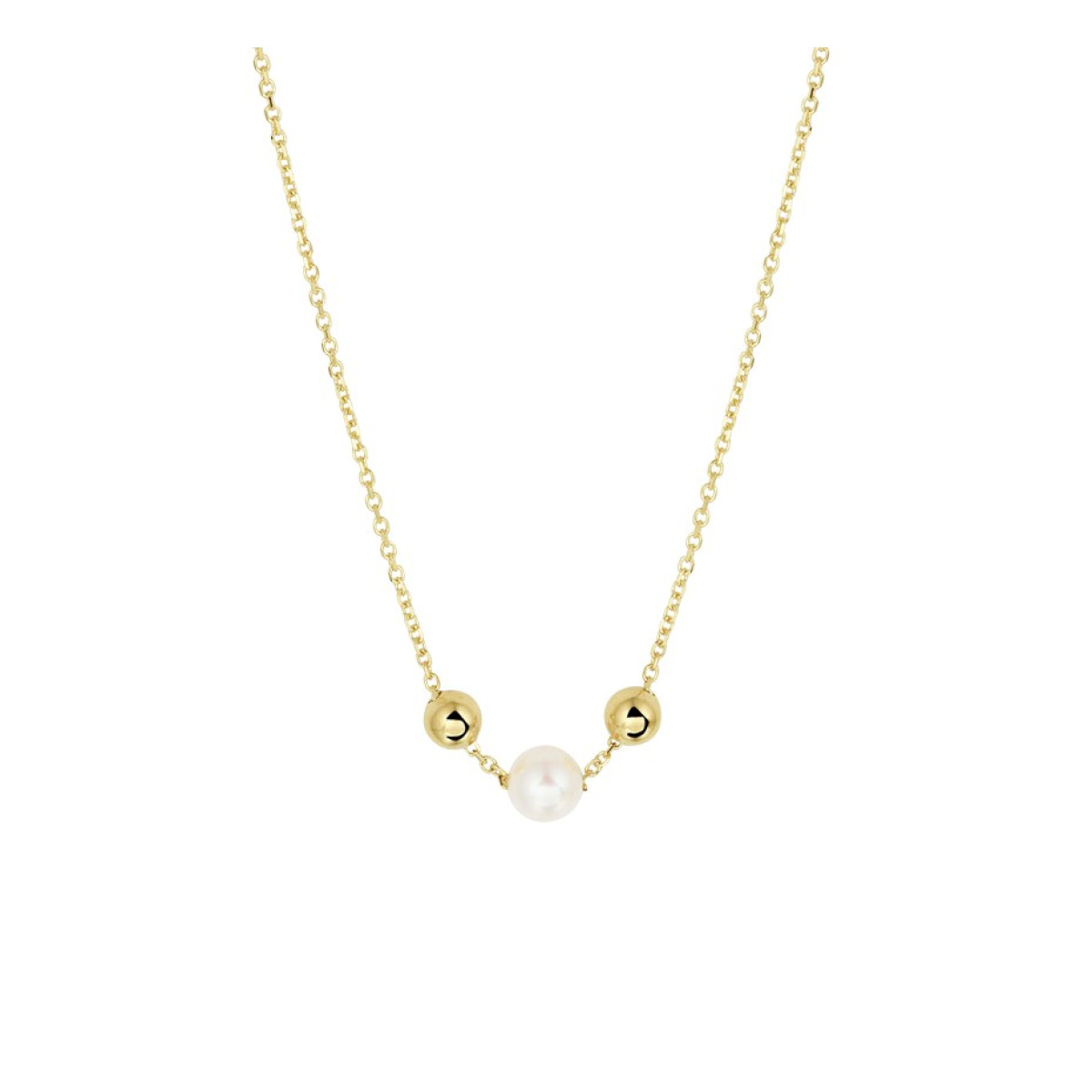 Dames edelsteen ketting met parel