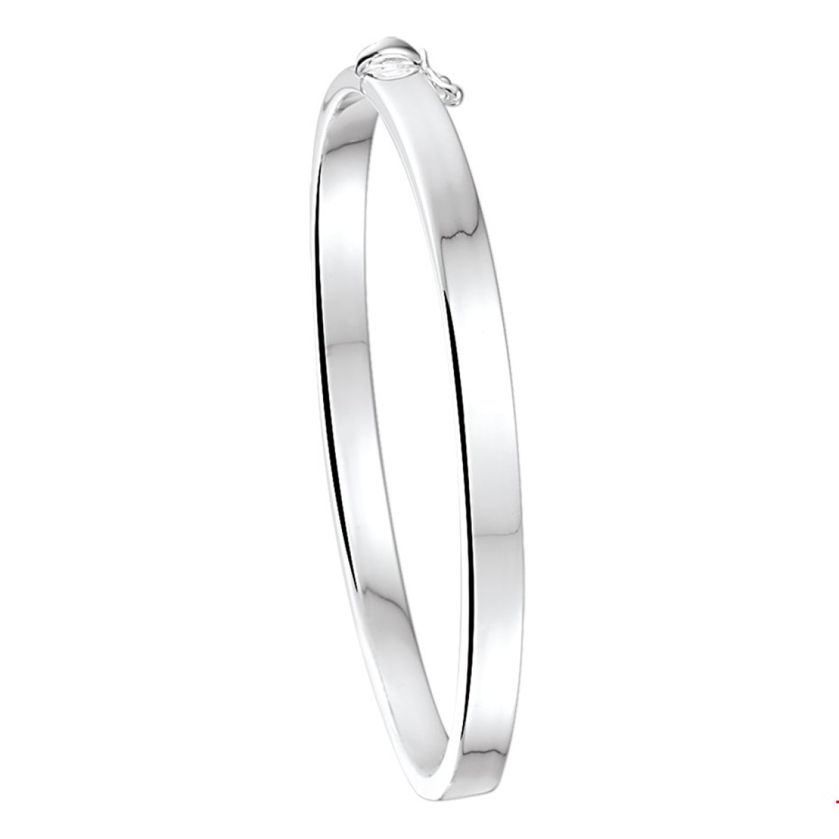 Dames slavenarmband van zilver met scharnier - 5 mm