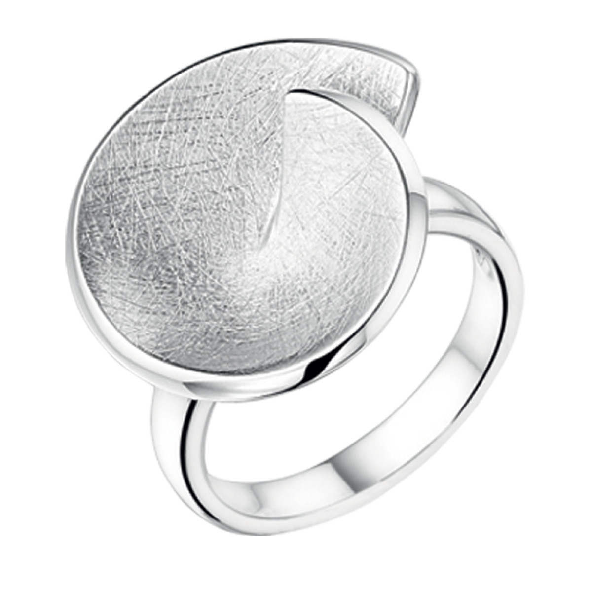 Damesring zilver gescratcht