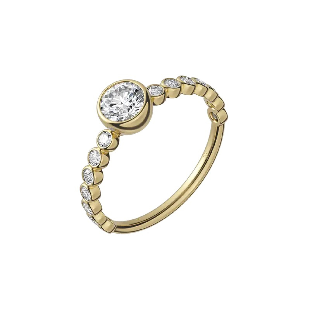 Delve 18-karaat Gouden ring 013 met briljant geslepen lab grown diamanten 0.78 crt