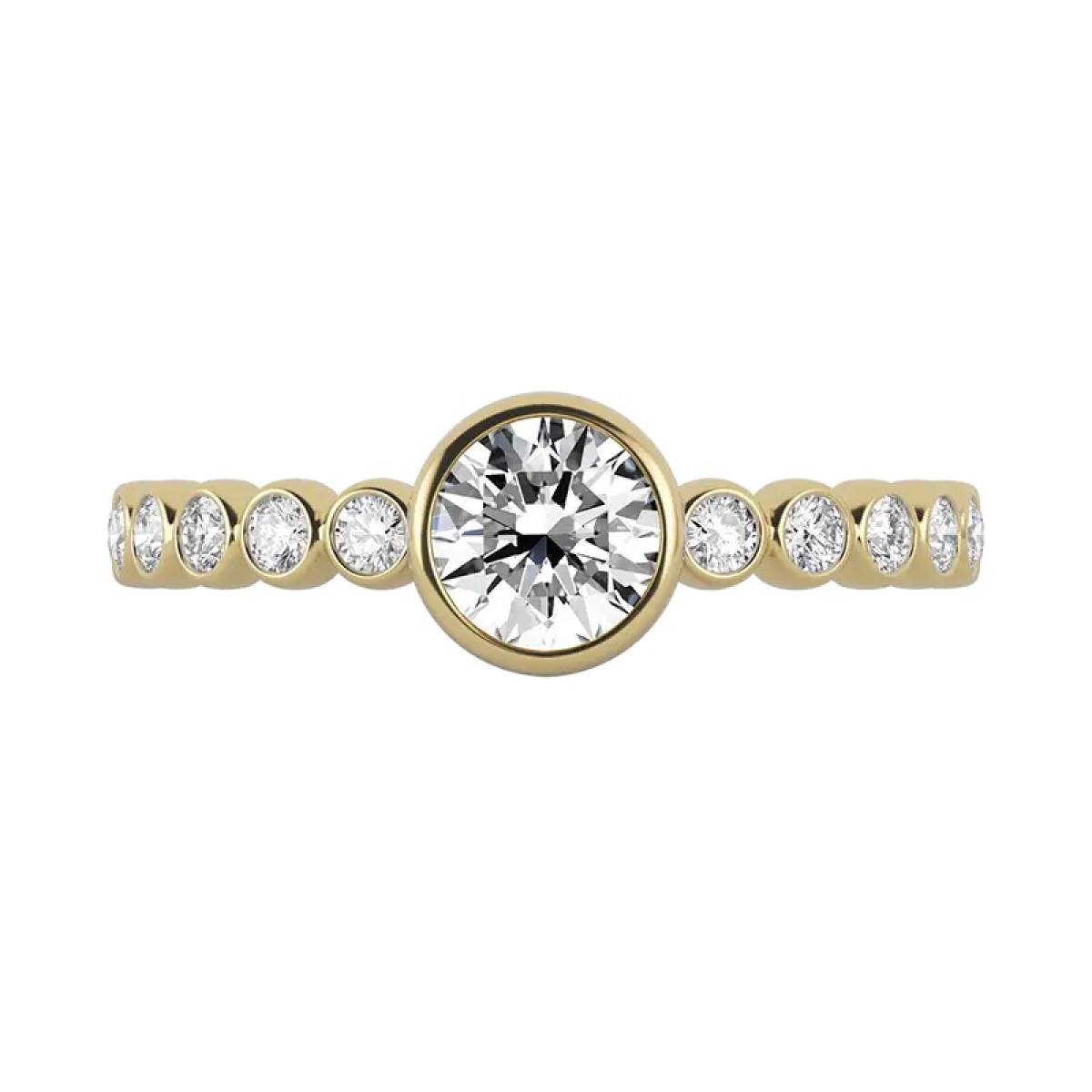 Delve 18-karaat Gouden ring 013 met briljant geslepen lab grown diamanten 0.78 crt