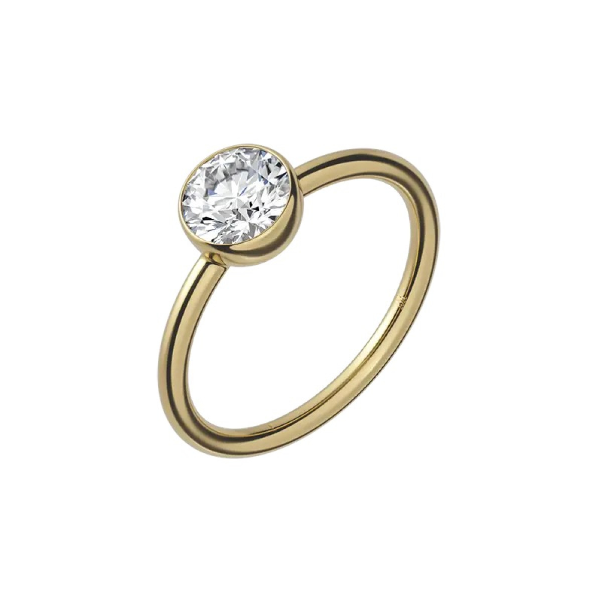 Delve 18-karaat Gouden solitaire ring 014 met briljant geslepen lab grown diamant 1.00 crt