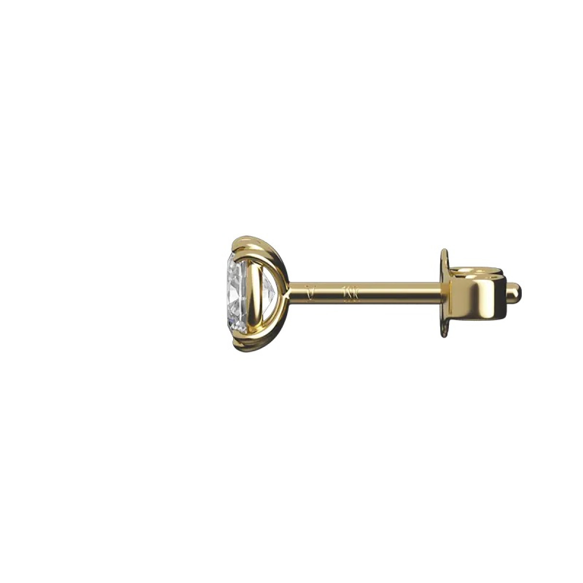 Delve oorbellen 004 - ovaal geslepen lab grown diamanten 0.60 crt 18-karaat goud - 3.8 mm x 5.5 mm