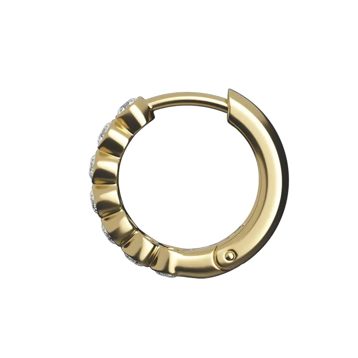 Delve oorbellen 016 - 18-karaat gouden oorringen met lab grown diamanten 1.00 crt - Diameter 15 mm