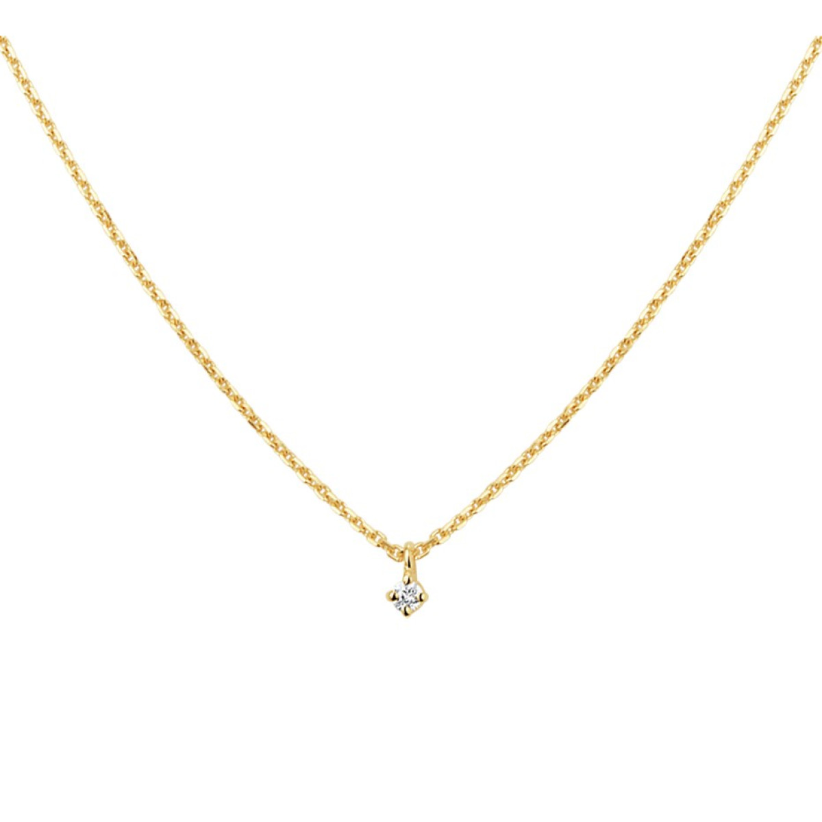 Diamanten ketting in het goud