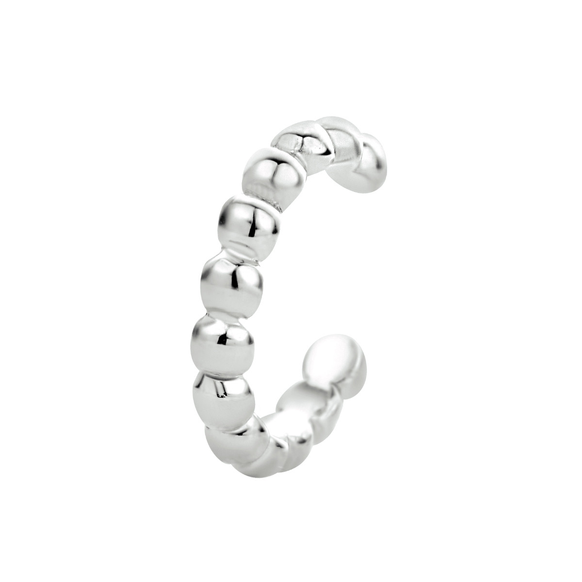 Earcuff zilver met bolletjes
