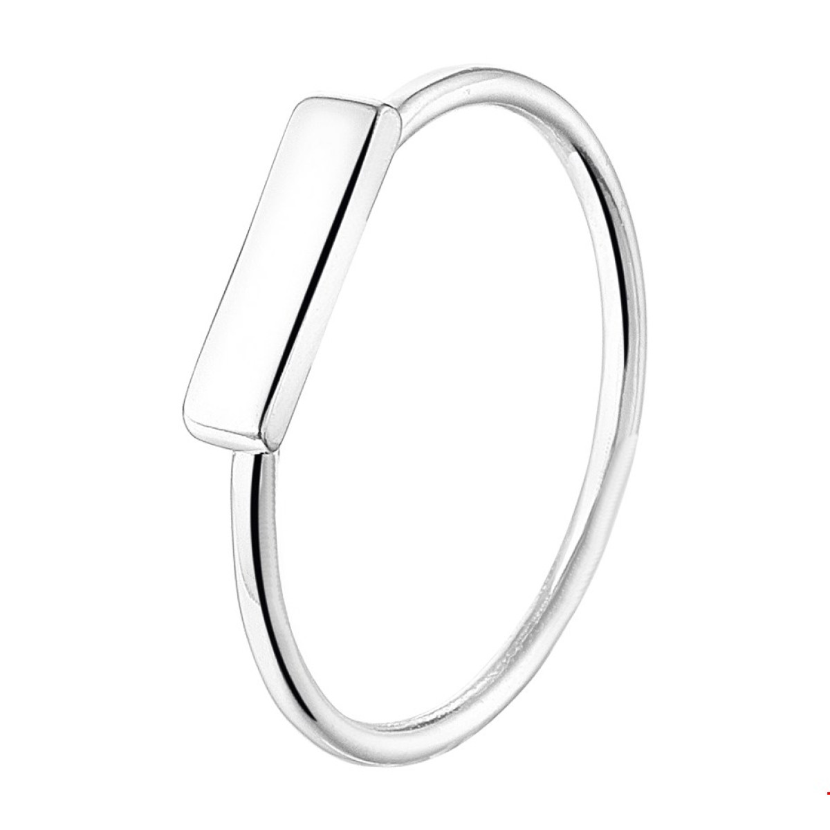 Echt 925 zilveren ring met balkje