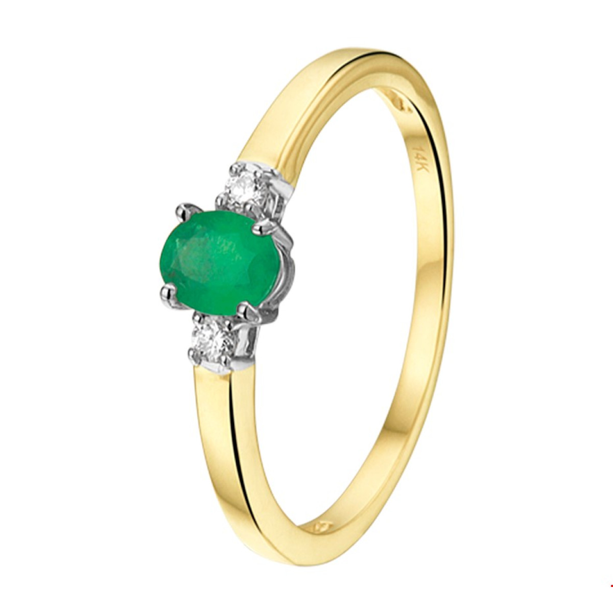 Edelsteen ring bicolor smaragd