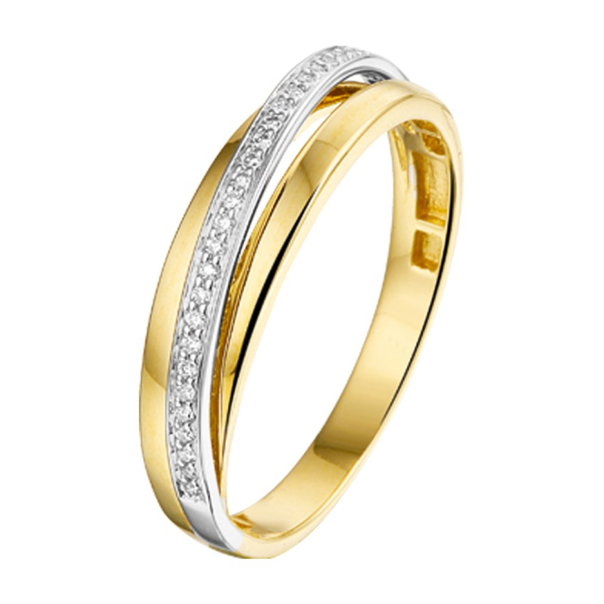 Edelsteen ring met diamant 0.08 crt