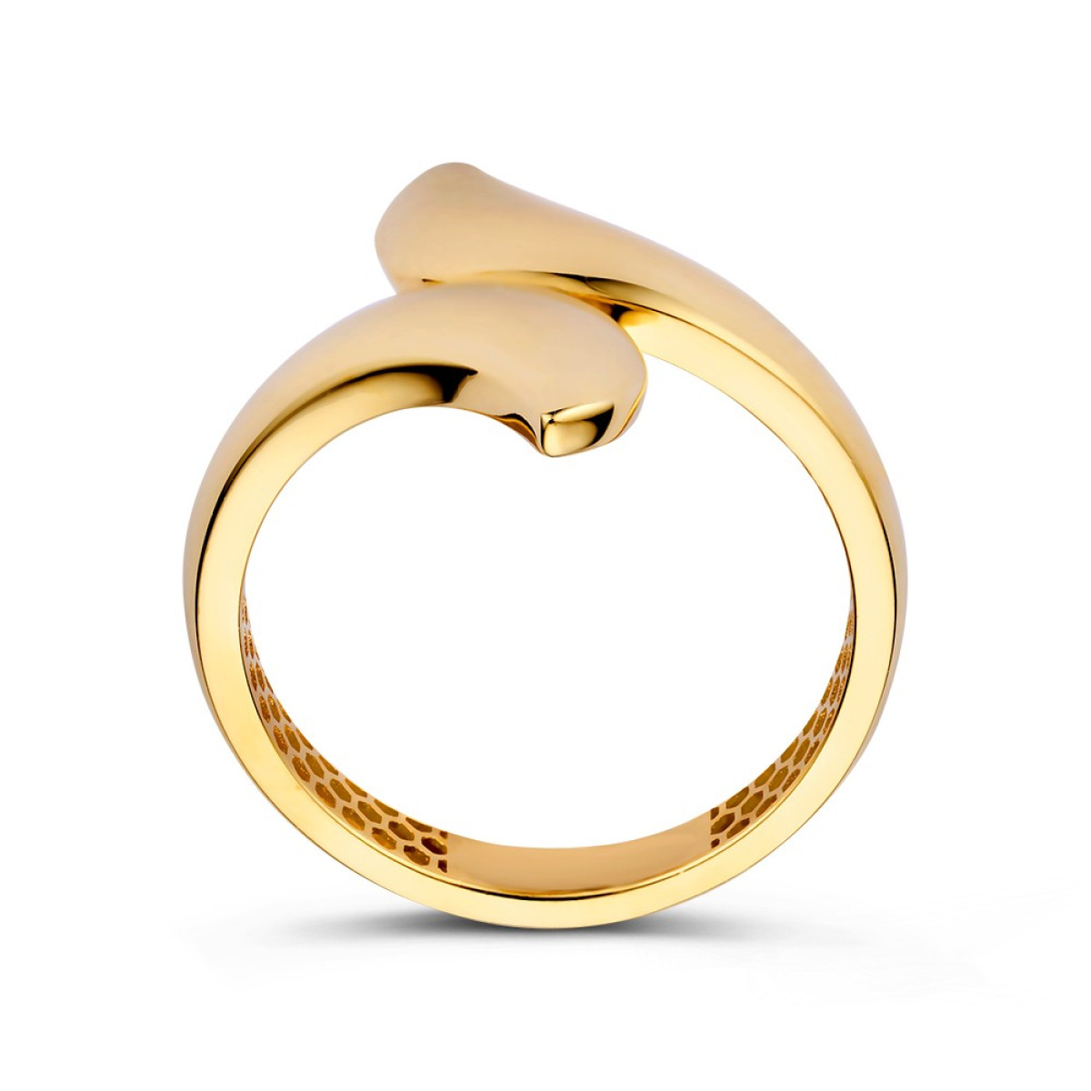 Elegante ring van 14-karaat goud van 13 mm breed