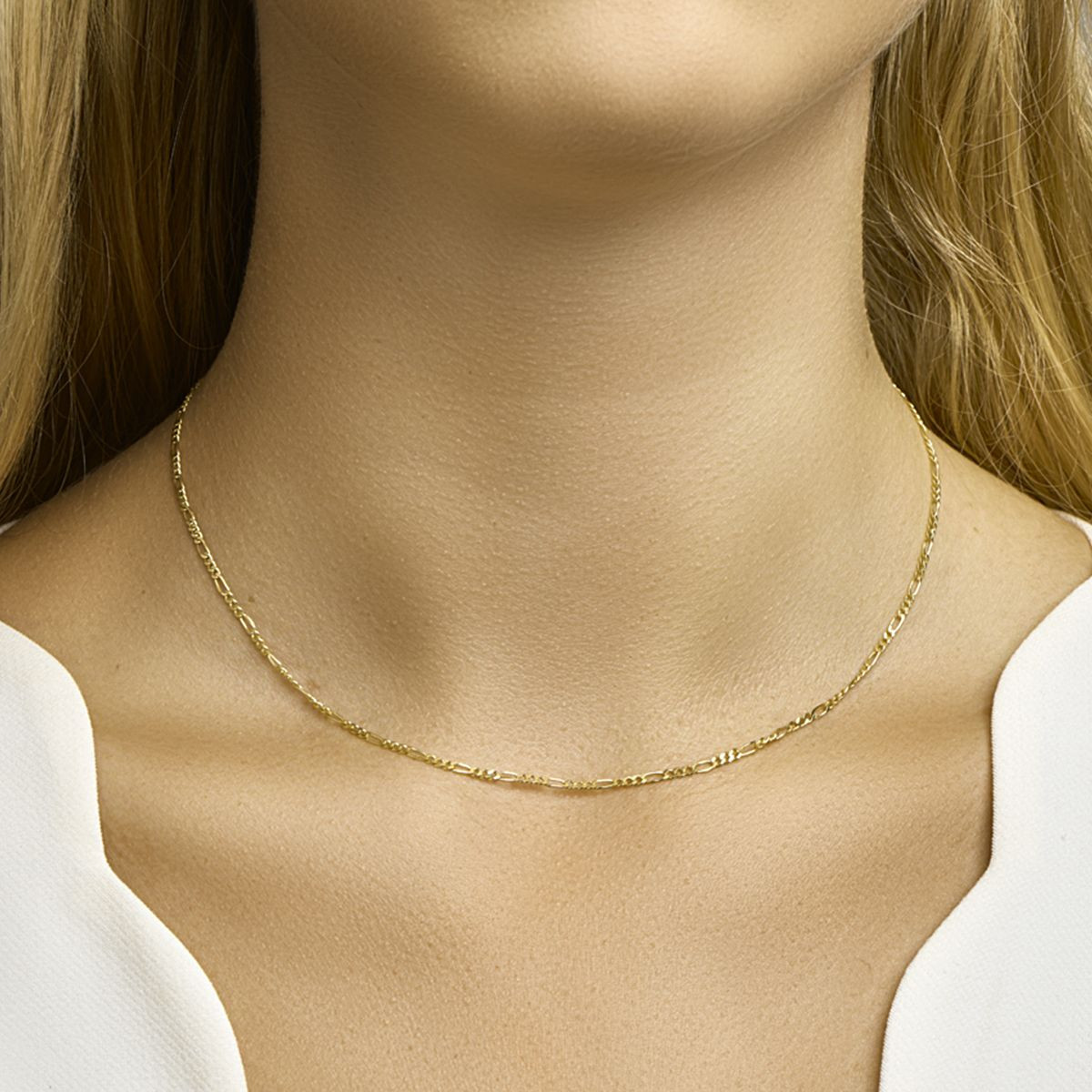 Figaro ketting goud 1.8 mm