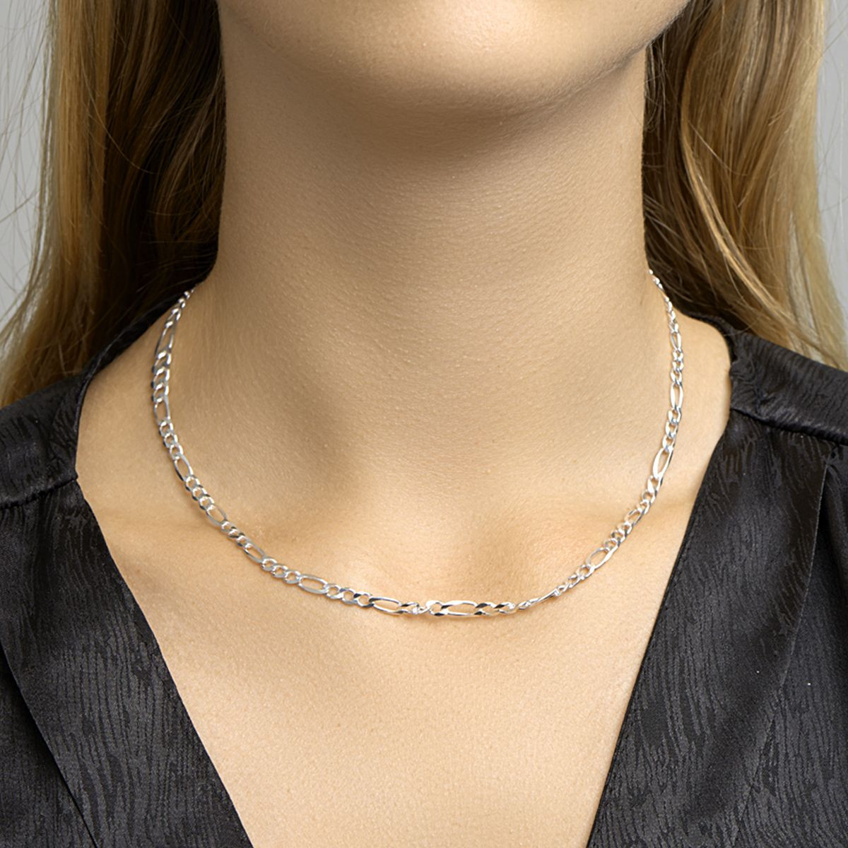 Figaro ketting zilver 4.0 mm