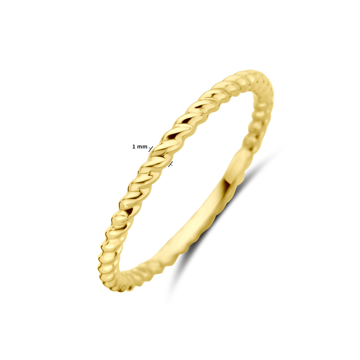 Gedraaide aanschuifring van 1.5 mm breed