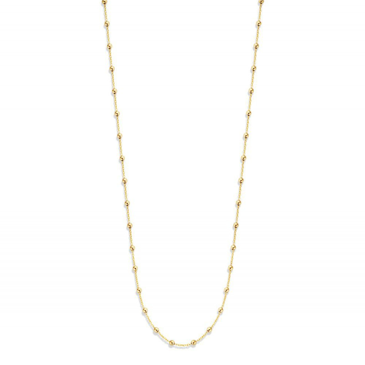 Geelgouden ketting met bolletjes