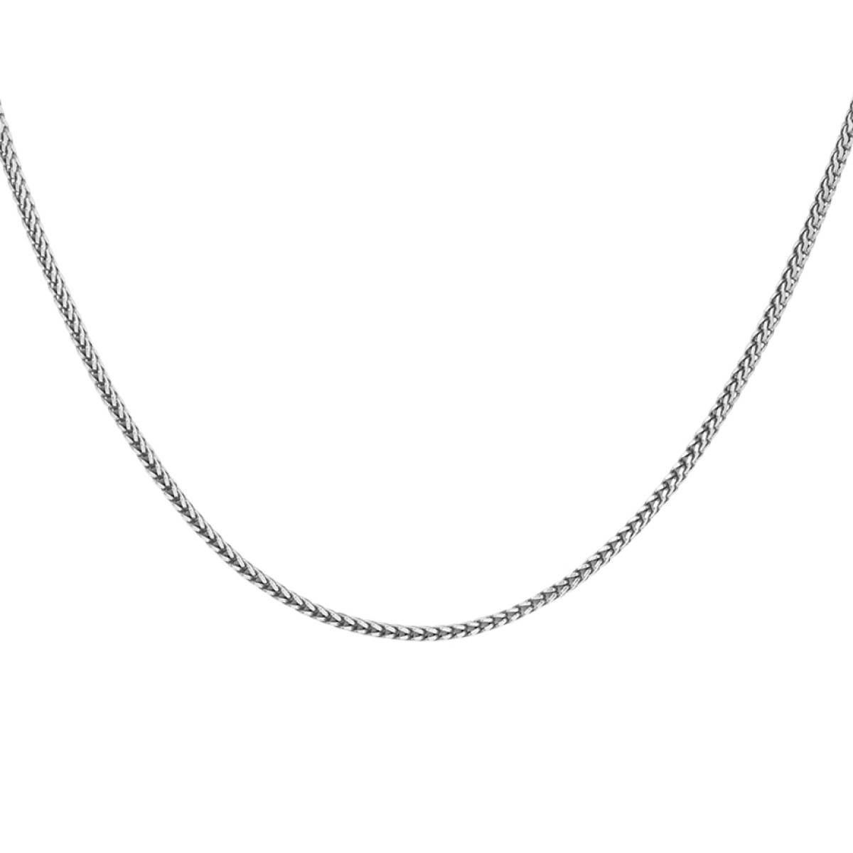 Geoxideerd zilveren collier vossenstaart 1.6 mm