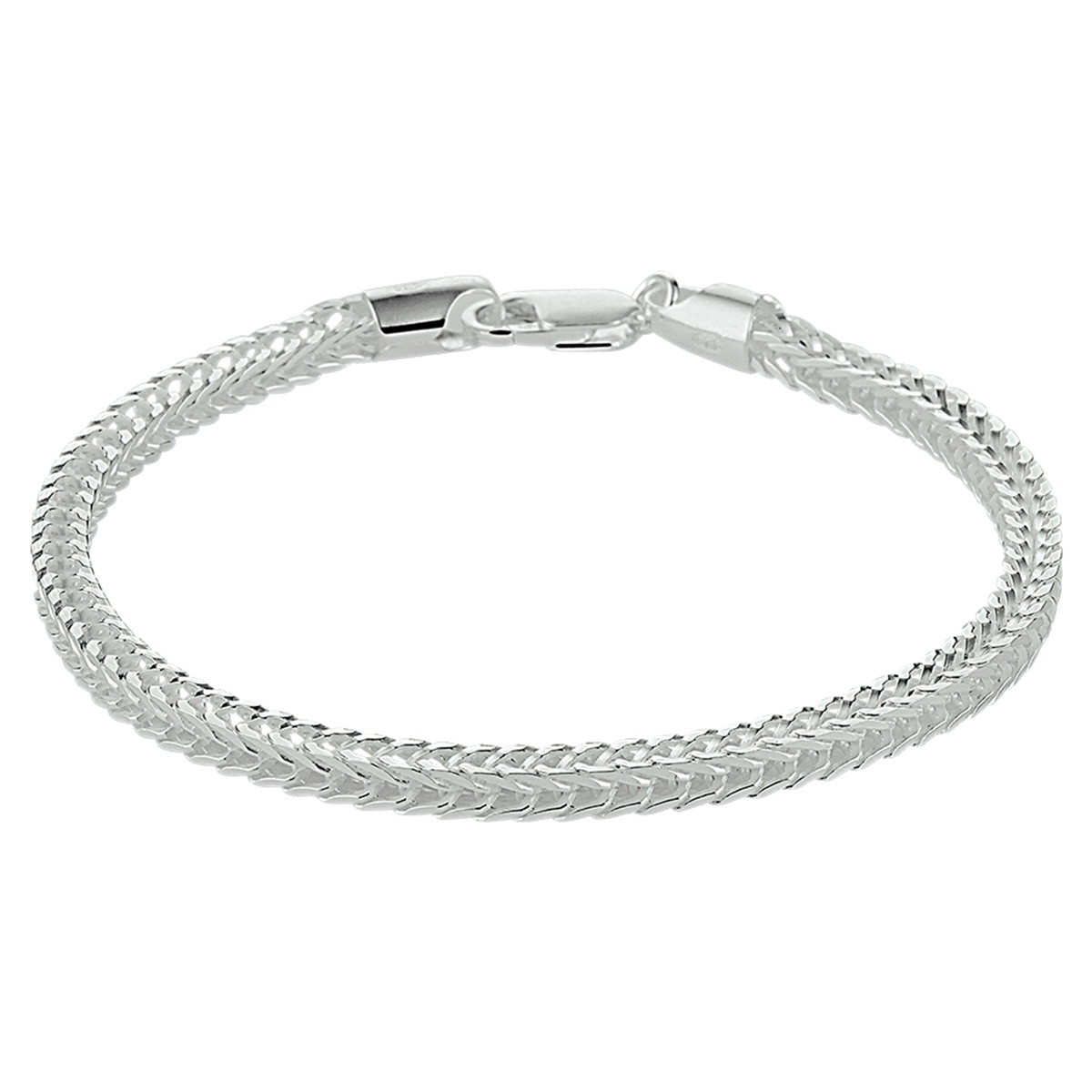 Gepolijste vossenstaart armband zilver 3.3 mm