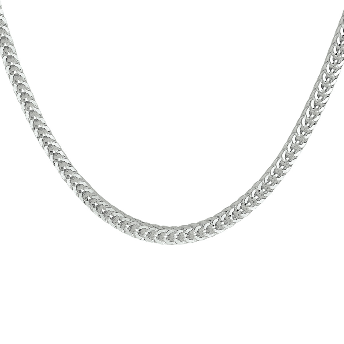 Gepolijste vossenstaart ketting zilver 3.3 mm