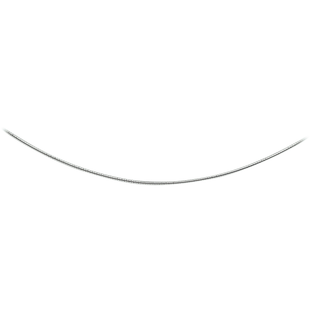Gerhodineerde 1.2 mm ronde omega ketting 