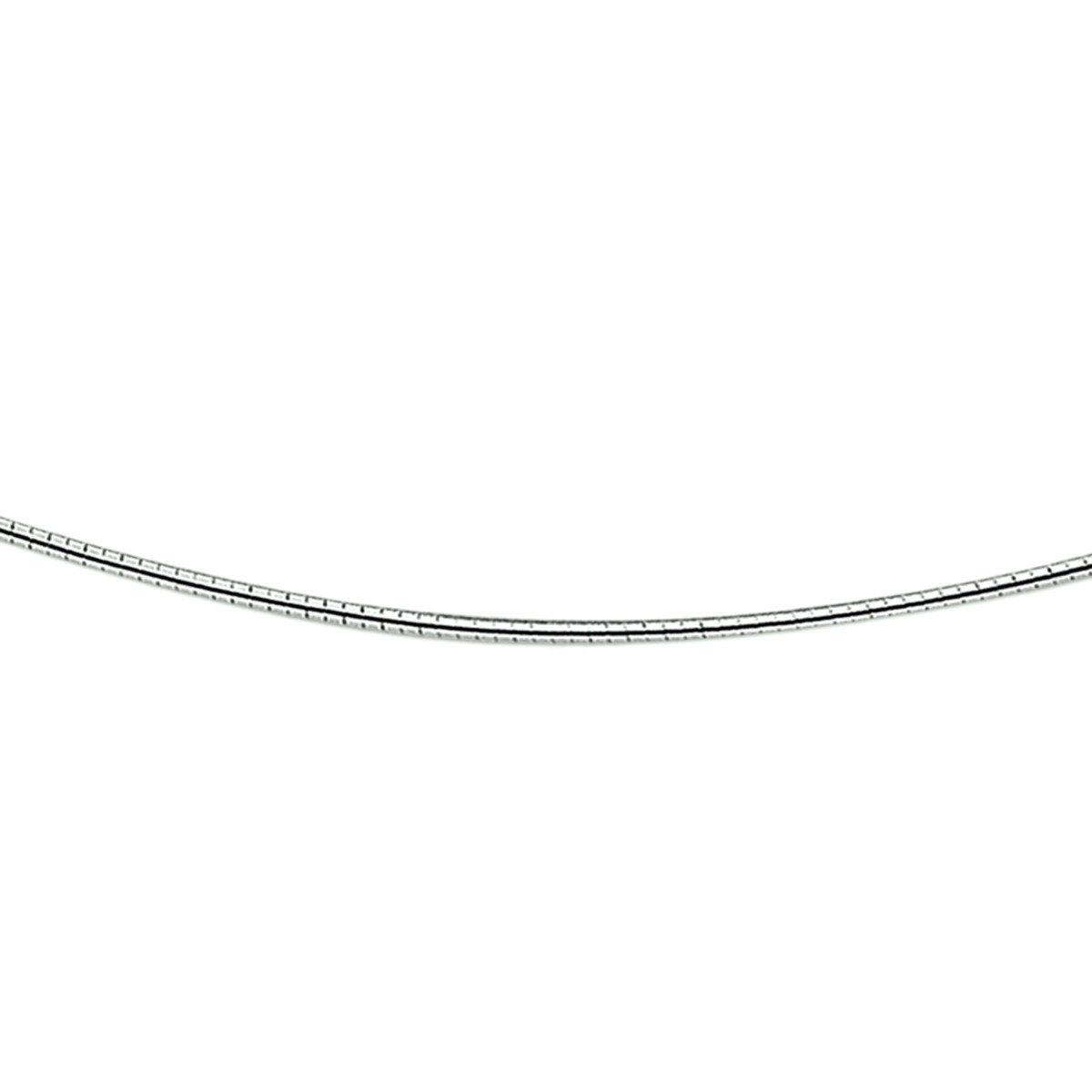 Gerhodineerde 1.2 mm ronde omega ketting 