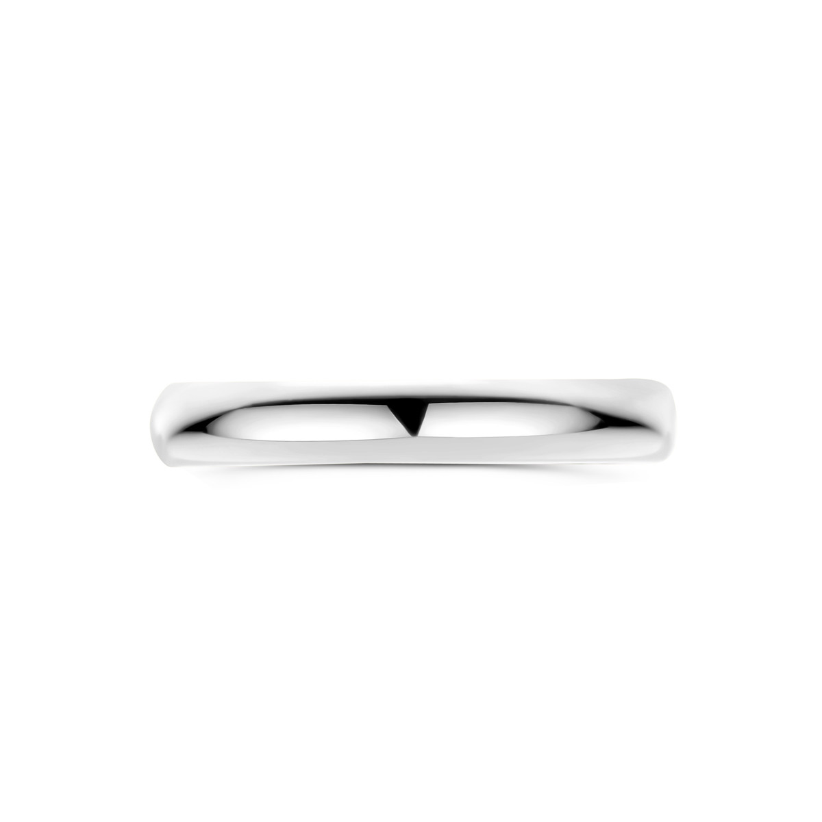 Gladde  platina ring 3.2 mm breed