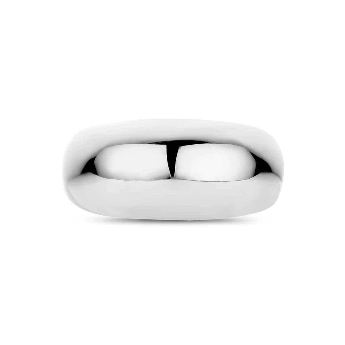 Glanzende 925 zilveren ring in balloon stijl 10 mm breed