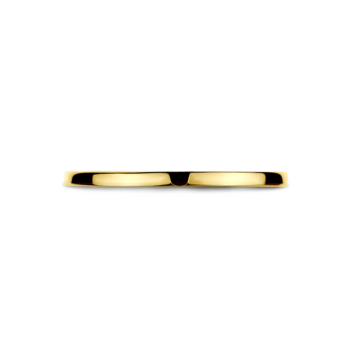 14-karaat gouden glanzende aanschuifring voor dames 1.5 mm breed