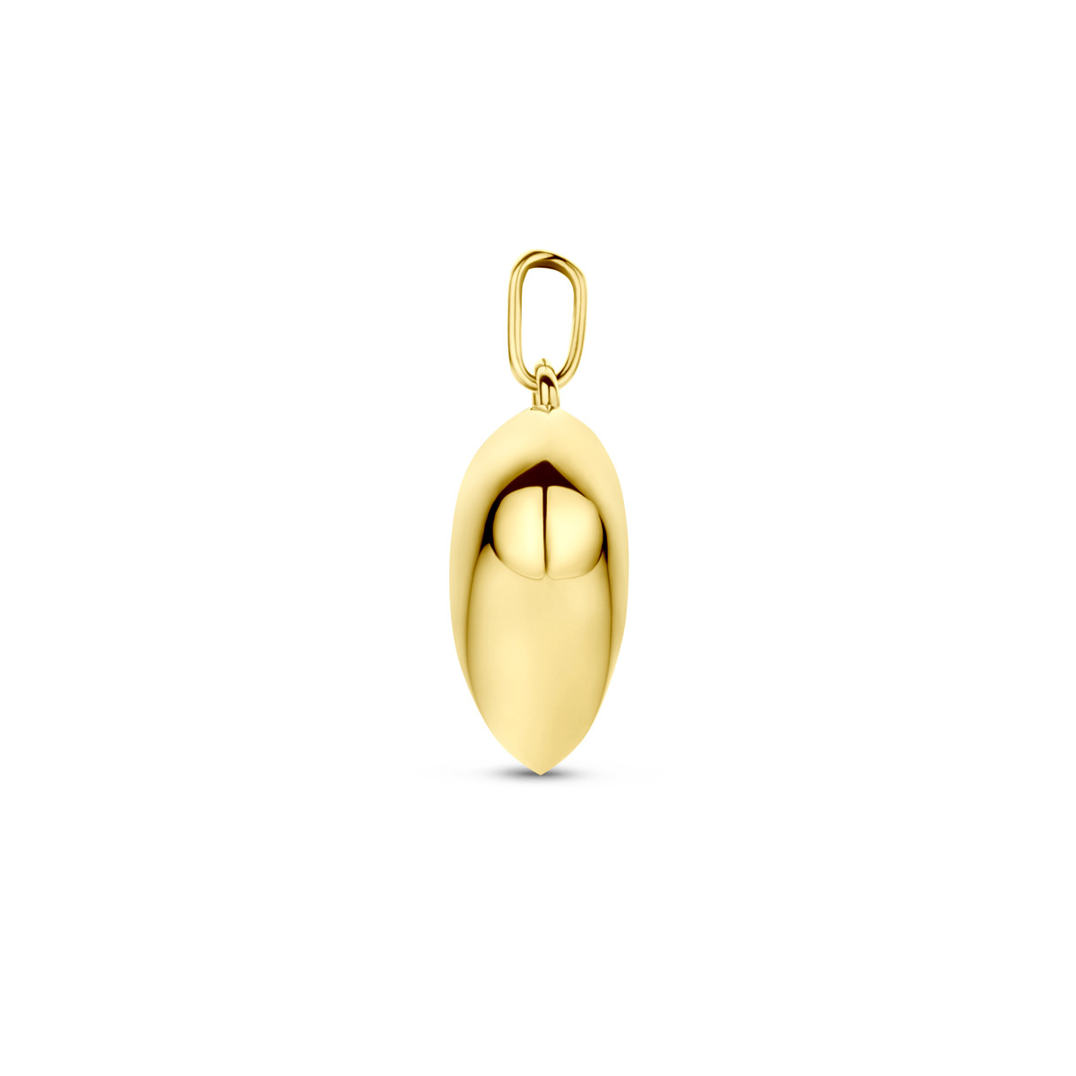 Glanzende hartjes hanger van 14-karaat goud - 19.5 mm x 15.5 mm