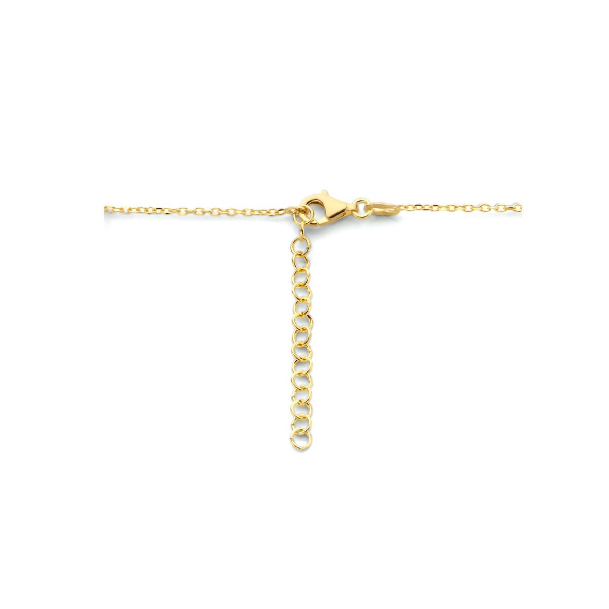 Gold plated ankerketting met 4 mm parels - Lengte 40 + 4 cm