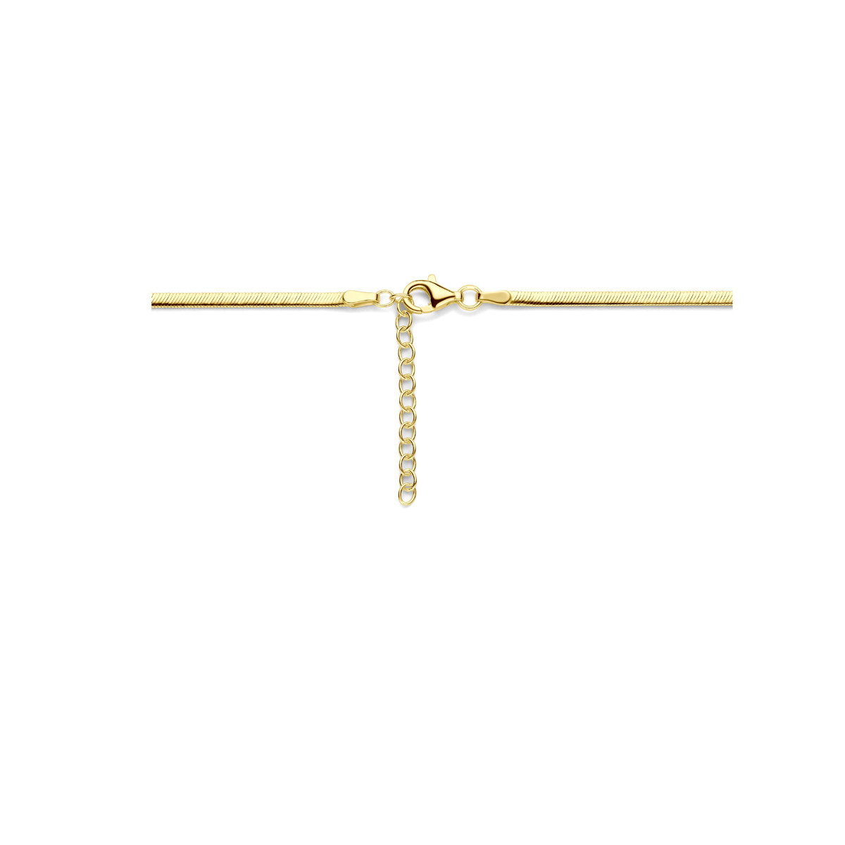 Gold plated dames gourmet schakelketting 2.2 mm breed - Lengte 40-44 cm