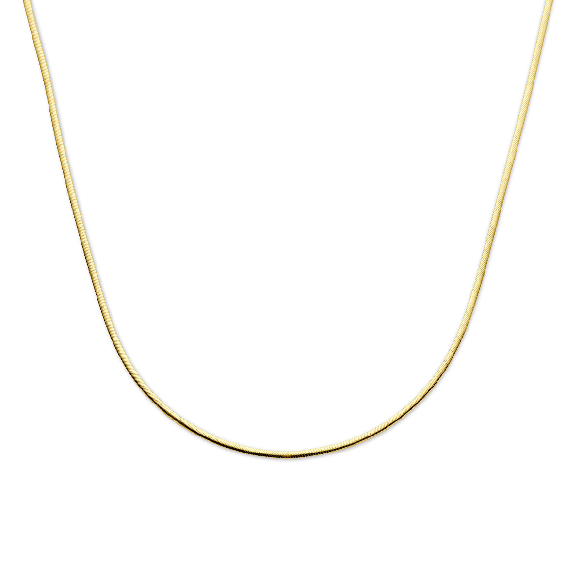 Gold plated dames gourmet schakelketting 2.2 mm breed - Lengte 40-44 cm