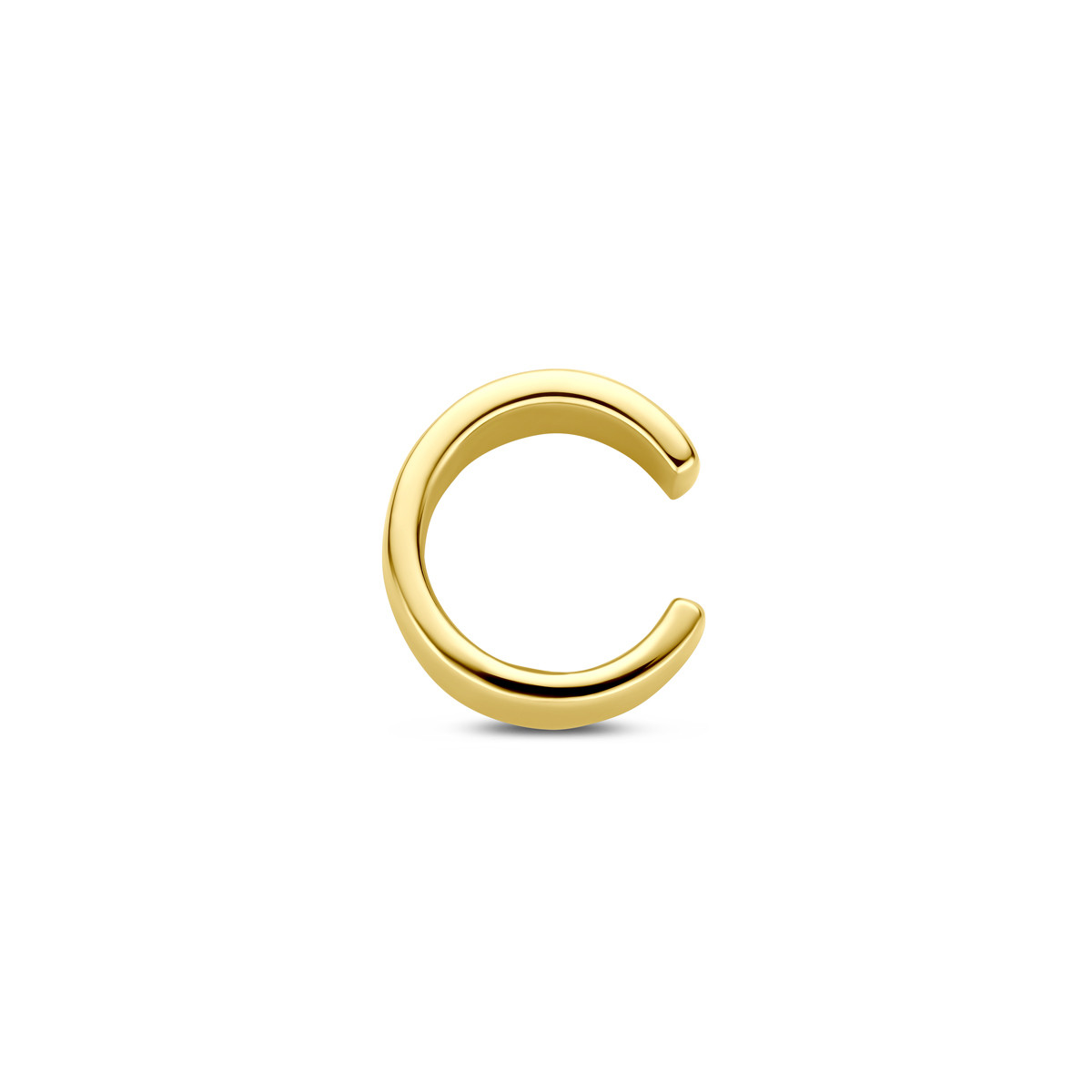 Gold plated earcuff glanzend afgewerkt 4.5 mm breed - Per stuk