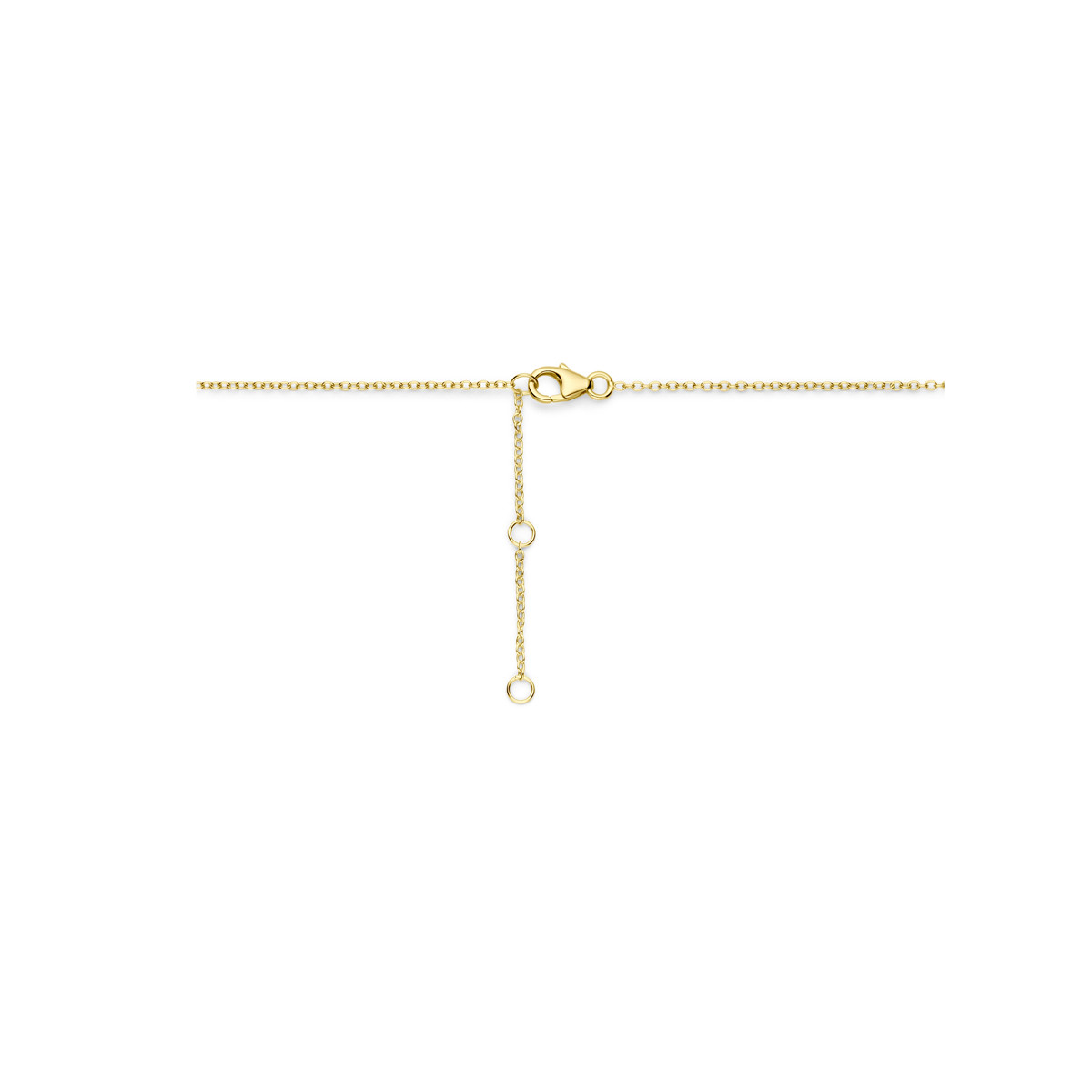 Gold plated en glanzend hartjes collier 7.5 mm x 8.5 mm - Lente 41, 43, 45 cm