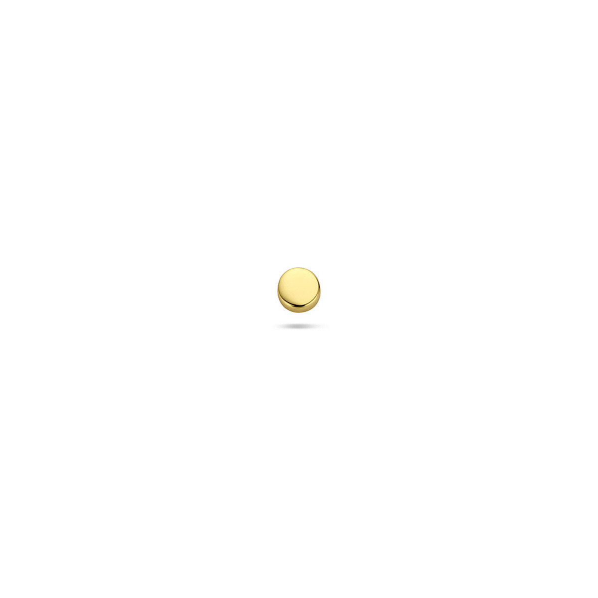 Gold plated flatback piercing rond bolletje 2.7 mm glanzend - Per stuk