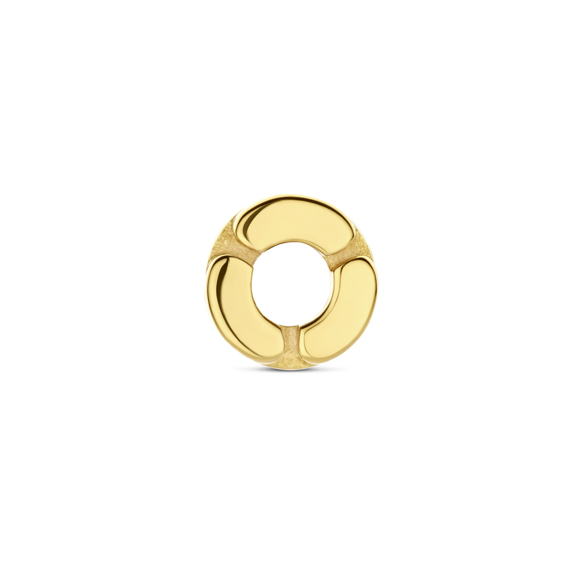 Gold plated hanger schakels glanzend 7 mm breed - Diameter 8.5 mm
