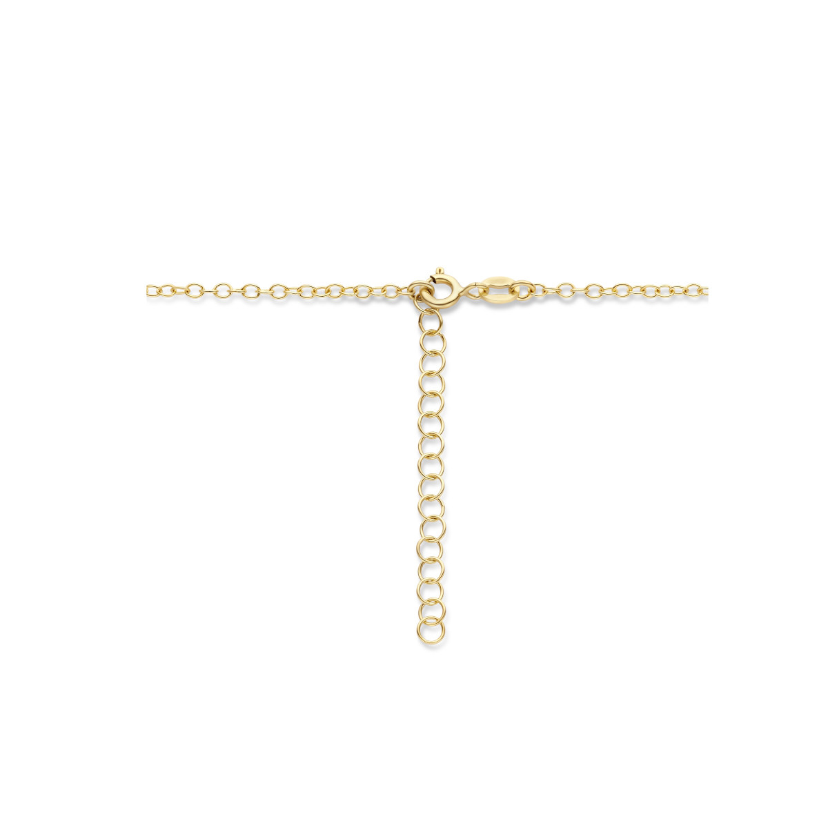 Gold plated ketting met parel hanger 2.0 mm - 41 + 4 cm